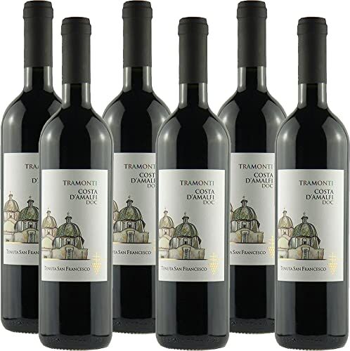 Tenuta San Francesco Tramonti Rosso Doc   Vino Costa D'Amalfi      6 Bottiglie 75Cl   Eccellenza Costiera Amalfitana   Idea Regalo