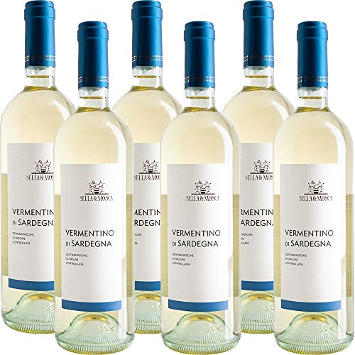 SELLA E MOSCA Vermentino di Sardegna      Vino Bianco Sardo   6 Bottiglie 75Cl   Idea Regalo