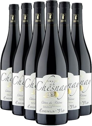 Generico Côtes du Rhône Emma Flo rosso 2020 Domaine de la Chesnay DOP Valle del Rodano Francia Vitigni Syrah,Grenache 12x75cl