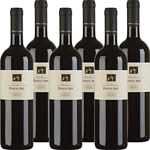 Cantina Del Taburno Vino Rosso Aglianico Dop   Fidelis Taburno   6 Bottiglie da 75 Cl   Campania   Idea Regalo