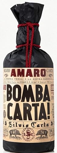 Generico Amaro Bomba Carta Silvio Carta da Erbe Spontanee Sarde 33% vol 700ML in busta regalo