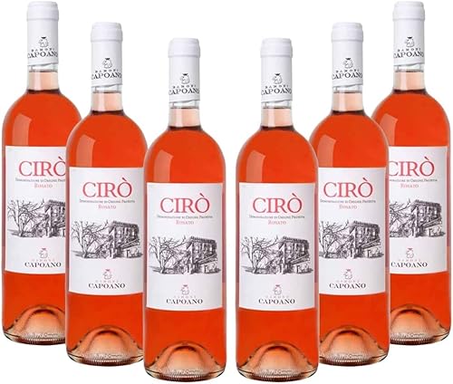 capoano Cirò Vino Rosato DOP Made in Italy Bottiglie da 750 ml 13% Vol 100% Gaglioppo per Primi Piatti, Risotti, Carni Bianche (6 Bottiglie)