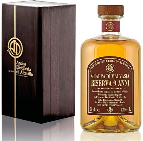 Antica Distilleria di Altavilla Grappa di Malvasia Invecchiata 9 Anni Riserva Altavilla di Mazzetti 70cl 45% vol in cofanetto di legno