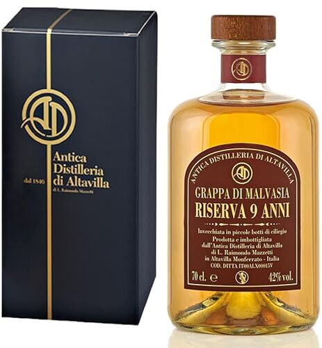 Antica Distilleria di Altavilla Grappa di Malvasia Invecchiata 9 Anni Riserva Altavilla di Mazzetti 70cl 45% vol in astuccio regalo