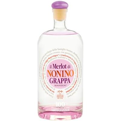 Nonino Distillerie , Grappa Monovitigno Merlot 41% Vol. Cristallina, Morbida e Rotonda – Bottiglia in Vetro da 500 Ml Nonino Distillerie , Grappa Monovitigno Merlot 41% Vol. Cristallina, Morbida e Rotonda – Bottiglia in Vetro da 500 Ml