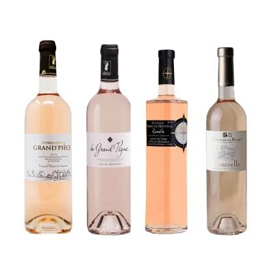 Wine And More Lot vino Rosé: 1 Rosalie TERRE DE MISTRAL / 1 Grandi Côtes de Provence / 1 Grandi vigne Coteaux Varois / 1 Estérelle Château du Rouet / (4 x75cl) Wine And More Lot vino Rosé: 1 Rosalie TERRE DE MISTRAL / 1 Grandi Côtes de Provence / 1 Grandi vigne Coteaux Varois / 1 Estérelle Château du Rouet / (4 x75cl)