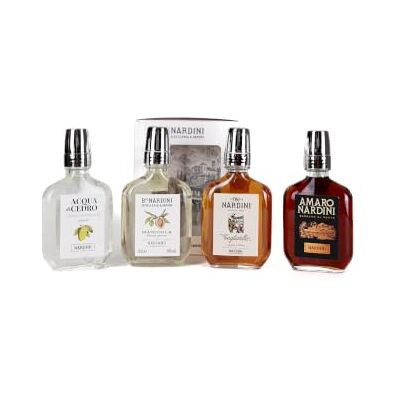 Nardini Confezione Regalo 4 Mignon da 10 cl – Amaro, Mandorla, Cedro, Tagliatella Nardini Confezione Regalo 4 Mignon da 10 cl – Amaro, Mandorla, Cedro, Tagliatella