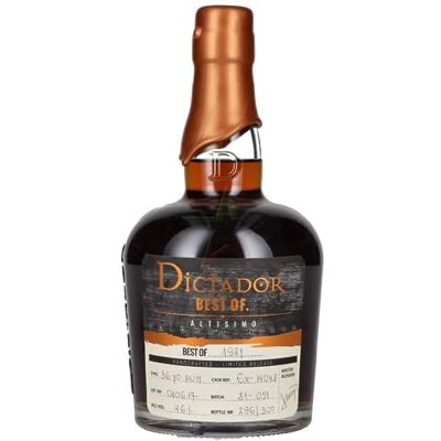 DICTADOR BEST OF 1982 Colombian Rum 080516/PC108 Limited Release 46,00% 0,70 lt. DICTADOR BEST OF 1982 Colombian Rum 080516/PC108 Limited Release 46,00% 0,70 lt.