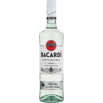 Bacardi BACARDÍ Carta Blanca White Rum Vol. 37,5%, 70 cl / 700 ml L'Iconico Rum Bianco dei Caraibi, Perfetto da Miscelare e Ideale per i Cocktail Bacardi BACARDÍ Carta Blanca White Rum Vol. 37,5%, 70 cl / 700 ml L'Iconico Rum Bianco dei Caraibi, Perfetto da Miscelare e Ideale per i Cocktail