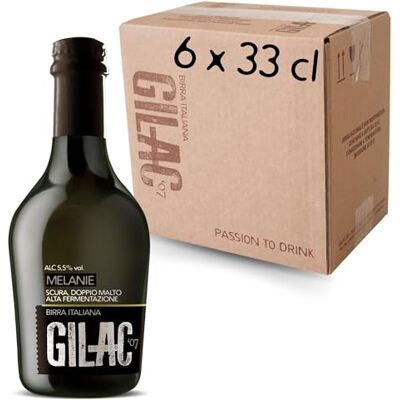 Gilac MELANIE OATMEALSTOUT Birra artigianale Doppio Malto 6 Bottiglie da 33cl, Birra Scura Italiana Non Filtrata e Non Pastorizzata, Birre Artigianali Confezioni Regalo Gradazione Alcolica 5,5% Vol Gilac MELANIE OATMEALSTOUT Birra artigianale Doppio Malto 6 Bottiglie da 33cl, Birra Scura Italiana Non Filtrata e Non Pastorizzata, Birre Artigianali Confezioni Regalo Gradazione Alcolica 5,5% Vol