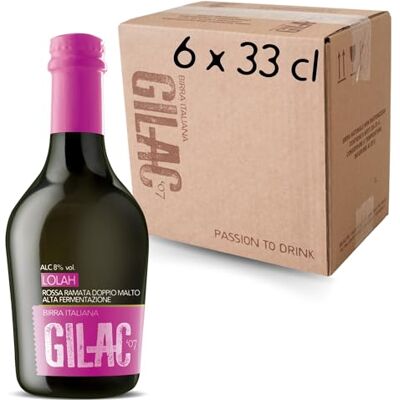 Gilac LOLAH DOUBLE IPA Birra artigianale Doppio Malto 6 Bottiglie da 33 cl, Birra rossa Italiana Non Filtrata e Non Pastorizzata, Birre Artigianali Confezioni Regalo Gradazione Alcolica 8% Vol Gilac LOLAH DOUBLE IPA Birra artigianale Doppio Malto 6 Bottiglie da 33 cl, Birra rossa Italiana Non Filtrata e Non Pastorizzata, Birre Artigianali Confezioni Regalo Gradazione Alcolica 8% Vol
