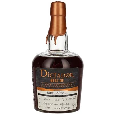 DICTADOR BEST OF 1980 Colombian Rum 030616/PC4458 Limited Release 45,00% 0,70 lt. DICTADOR BEST OF 1980 Colombian Rum 030616/PC4458 Limited Release 45,00% 0,70 lt.
