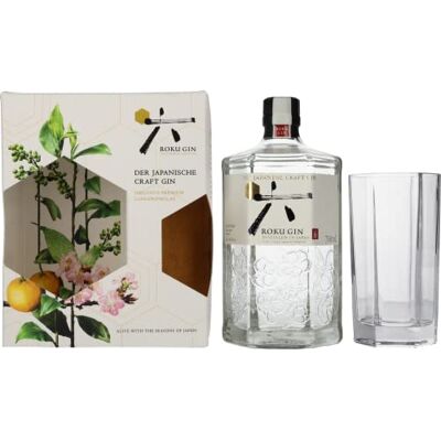 Suntory Roku Gin The Japanese Craft Gin 43% Vol. 0,7l in Giftbox with glass Suntory Roku Gin The Japanese Craft Gin 43% Vol. 0,7l in Giftbox with glass