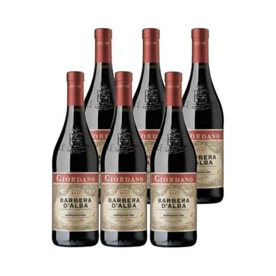 Giordano VINI Barbera d'Alba DOC 2021 Vino Rosso Piemontese, Fresco Bilanciato e Fruttato, Vino Rosso Secco, Piemonte, 14% vol. Box da 6 Bottiglie da 75 cl Giordano VINI Barbera d'Alba DOC 2021 Vino Rosso Piemontese, Fresco Bilanciato e Fruttato, Vino Rosso Secco, Piemonte, 14% vol. Box da 6 Bottiglie da 75 cl