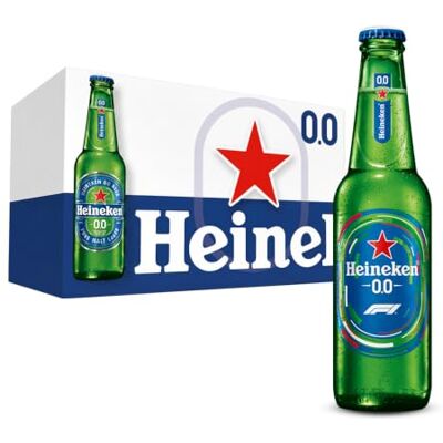 Heineken Birra 0.0 Analcolica, Cassa con 24 Bottiglie da 33cl, Birra Lager Analcolica a Bassa Fermentazione, Gusto Bilanciato con Fresche Note Fruttate e Maltate, Corpo Morbido, Gradazione 0,0% Vol Heineken Birra 0.0 Analcolica, Cassa con 24 Bottiglie da 33cl, Birra Lager Analcolica a Bassa Fermentazione, Gusto Bilanciato con Fresche Note Fruttate e Maltate, Corpo Morbido, Gradazione 0,0% Vol