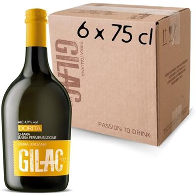 Gilac DORITA PILSNER Birra artigianale Chiara 6 Bottiglie da 75 cl Birra artigianale Italiana Non Filtrata e Non Pastorizzata, Birre artigianali confezioni regalo Gradazione Alcolica 4.9% Vol Gilac DORITA PILSNER Birra artigianale Chiara 6 Bottiglie da 75 cl Birra artigianale Italiana Non Filtrata e Non Pastorizzata, Birre artigianali confezioni regalo Gradazione Alcolica 4.9% Vol