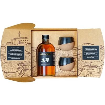 Akashi Whisky Meisei Special Pack con 2 Bicchieri"Japanese Style" 500 ml Akashi Whisky Meisei Special Pack con 2 Bicchieri"Japanese Style" 500 ml