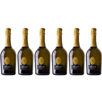 BATASIOLO , MOSCATO SPUMANTE, Vino Bianco, Spumante Dolce, Metodo Charmat Martinotti Confezione da 6 BATASIOLO , MOSCATO SPUMANTE, Vino Bianco, Spumante Dolce, Metodo Charmat Martinotti Confezione da 6