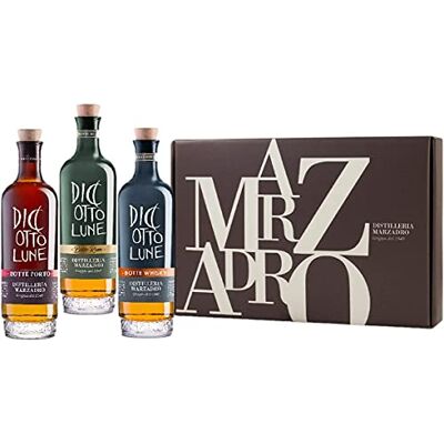 Marzadro Set Regalo Diciotto Lune Botte (Porto +Whisky+Rum) 3 x20cl Marzadro Set Regalo Diciotto Lune Botte (Porto +Whisky+Rum) 3 x20cl