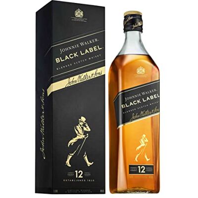 JOHNNIE WALKER Black Label 12 Ans Blended Scotch Whisky 1L JOHNNIE WALKER Black Label 12 Ans Blended Scotch Whisky 1L
