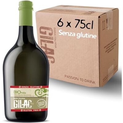Gilac BIOnda Birra Senza Glutine Biologica 6 x 75cl Made in Italy Birra artigianale Italiana, non filtrata e non pastorizzata, birra Lager chiara, raffinata e rinfrescante Gilac BIOnda Birra Senza Glutine Biologica 6 x 75cl Made in Italy Birra artigianale Italiana, non filtrata e non pastorizzata, birra Lager chiara, raffinata e rinfrescante