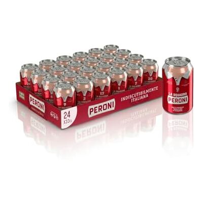 Peroni Birra, Edizione Limitata, Cassa con 24 Birre in Lattina da 33 cl, 7.92 L, Birra Lager con Malto 100% Italiano dal Gusto Moderatamente Amaro, Gradazione Alcolica 4.7% Vol Peroni Birra, Edizione Limitata, Cassa con 24 Birre in Lattina da 33 cl, 7.92 L, Birra Lager con Malto 100% Italiano dal Gusto Moderatamente Amaro, Gradazione Alcolica 4.7% Vol