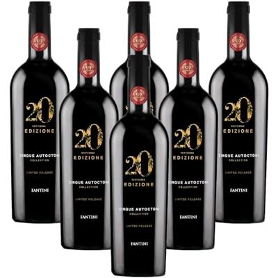 FANTINI Edizione Cinque Autoctoni Collection Limited Release 6 bottiglie cl. 75 FANTINI Edizione Cinque Autoctoni Collection Limited Release 6 bottiglie cl. 75