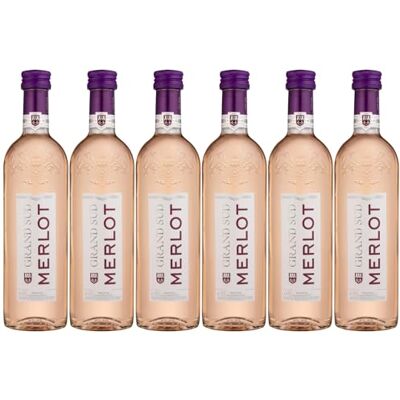 Grand Sud Merlot Rosé, Vino Rosato Francese, Formato Piccolo (6 x 0,25 L) Grand Sud Merlot Rosé, Vino Rosato Francese, Formato Piccolo (6 x 0,25 L)