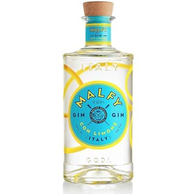 Malfy Gin con Limone, Gin Italiano con Limoni della Costiera Amalfitana, 9 Botaniche, vol 41%, 70 CL Malfy Gin con Limone, Gin Italiano con Limoni della Costiera Amalfitana, 9 Botaniche, vol 41%, 70 CL