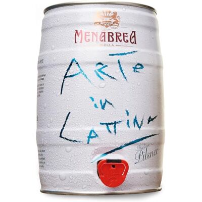 MENABREA Birra Pils Arte In Lattina Fustino da 5L 5000 ml MENABREA Birra Pils Arte In Lattina Fustino da 5L 5000 ml