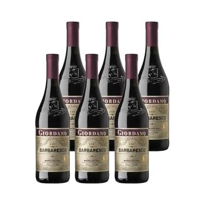Giordano VINI Barbaresco DOCG 2021 Barbaresco Vino Rosso Elegante e Raffinato, Ideale per Cene Importanti, Piemonte, 13,5% vol. Box da 6 Bottiglie da 75 cl Giordano VINI Barbaresco DOCG 2021 Barbaresco Vino Rosso Elegante e Raffinato, Ideale per Cene Importanti, Piemonte, 13,5% vol. Box da 6 Bottiglie da 75 cl