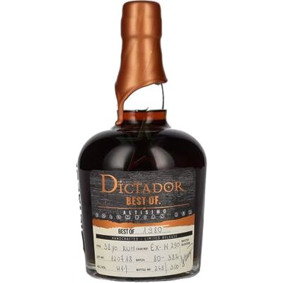 DICTADOR BEST OF 1980 ALTISIMO Colombian Rum Limited Release 41,00% 0,70 lt. DICTADOR BEST OF 1980 ALTISIMO Colombian Rum Limited Release 41,00% 0,70 lt.