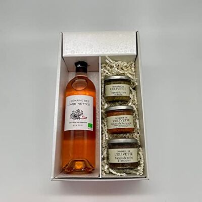 Wine And More Scatola regalo Jardinette Rosé +3 Tapenade (3x100G) Wine And More Scatola regalo Jardinette Rosé +3 Tapenade (3x100G)