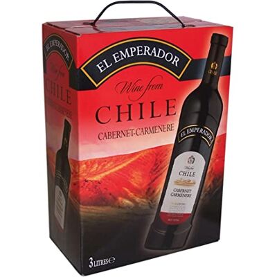 El Emperador Vino rosso, Cabernet Carmenere, Valle Central Cile, Bag in Box 3L BIB (1 x 3L) El Emperador Vino rosso, Cabernet Carmenere, Valle Central Cile, Bag in Box 3L BIB (1 x 3L)