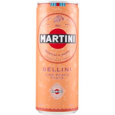 Martini Bellini Cocktail, Ready to Drink, Confezione da 24 lattine x 25 cl Martini Bellini Cocktail, Ready to Drink, Confezione da 24 lattine x 25 cl