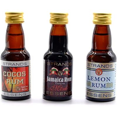 AlcoFermBrew Cocos Rum + Rum Giamaicano + Rum al Limone 3x25ml – Aromi Senza Alcol per Liquori e Cocktail Fatti in Casa AlcoFermBrew Cocos Rum + Rum Giamaicano + Rum al Limone 3x25ml – Aromi Senza Alcol per Liquori e Cocktail Fatti in Casa