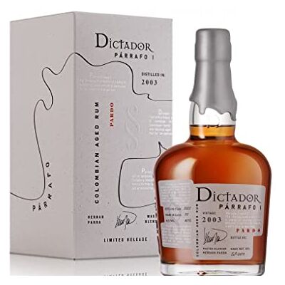 DICTADOR PÁRRAFO I 19 Years Old PARDO Vintage 2003 40% Vol. 0,7l in Giftbox DICTADOR PÁRRAFO I 19 Years Old PARDO Vintage 2003 40% Vol. 0,7l in Giftbox