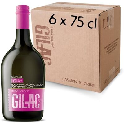 Gilac LOLAH DOUBLE IPA Birra artigianale Doppio Malto 6 Bottiglie da 75 cl, Birra rossa Italiana Non Filtrata e Non Pastorizzata, Birre Artigianali Confezioni Regalo Gradazione Alcolica 8% Vol Gilac LOLAH DOUBLE IPA Birra artigianale Doppio Malto 6 Bottiglie da 75 cl, Birra rossa Italiana Non Filtrata e Non Pastorizzata, Birre Artigianali Confezioni Regalo Gradazione Alcolica 8% Vol