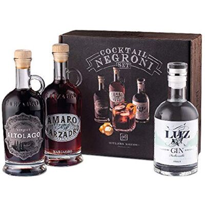 Marzadro Set Degustazione Cocktail Negroni : Amaro , Luz Gin, Vermut Altolago • 3x20cl Marzadro Set Degustazione Cocktail Negroni : Amaro , Luz Gin, Vermut Altolago • 3x20cl
