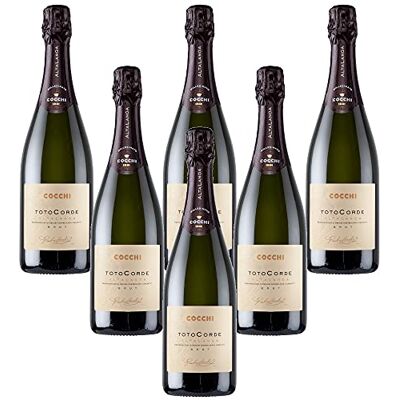 Cocchi TotoCorde Alta Langa DOCG Spumante Brut Metodo Classico (6 bottiglie 75 cl.) Cocchi TotoCorde Alta Langa DOCG Spumante Brut Metodo Classico (6 bottiglie 75 cl.)