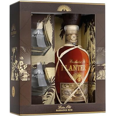 Plantation Rum BARBADOS XO 20th Anniversary 40% Vol. 0,7l in Giftbox with 2 glasses Plantation Rum BARBADOS XO 20th Anniversary 40% Vol. 0,7l in Giftbox with 2 glasses