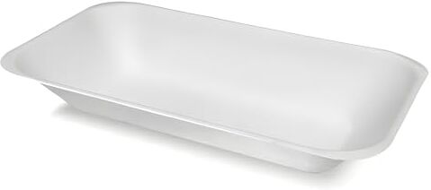 Generic SKEnviroware Small White Bagasse Chip Tray (No1) (179x101x24mm) Box of 500