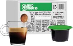 La Capsuleria Caffè CLASSICO CREMOSO, delizioso (50 Capsule) compatibili con Lavazza Blue/Lavazza In Black