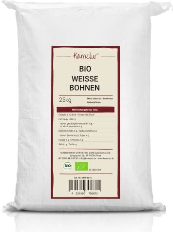 Kamelur 25kg BIO fagioli bianchi secchi fagioli bianchi secchi BIO senza additivi fagioli bianchi in confezione di massa