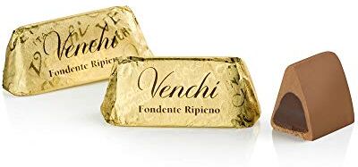 Venchi Gianduiotto Fondente Ripieno in Busta Bulk, 1 kg Gianduia con Nocciole Piemonte I.G.P Intere Senza Glutine