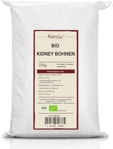 Kamelur 25kg BIO kidney beans dried fagioli rossi secchi e senza additivi fagioli BIO in confezione grande