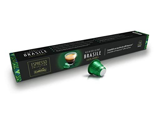 Caffitaly 100 Capsule compatibili Nespresso Monorigine Brasile 100% arabica