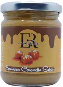 Generic ER Ciocobon Cremosina Caramello Salato Crema Spalmabile Artigianale 100% Made In Italy Vasetto da 200 gr Creme Splamabili per Colazioni Dolci e Pasticceria