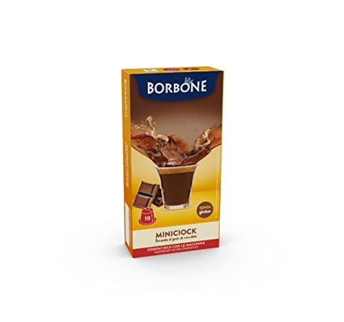 CAFFÈ BORBONE Miniciock Bevanda al gusto di Cioccolato 60 capsule (6 confezioni da 10) Compatibili con le Macchine ad uso domestico Nespresso