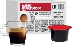 La Capsuleria Caffè ALLEGRI NAPOLETANO, intenso corposo (50 Capsule) compatibili con Lavazza Blue/Lavazza In Black